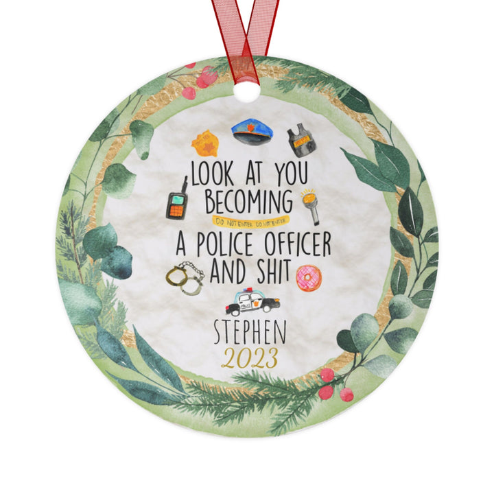 Police - Christmas Ornament, Ceramic, Funny Personalized, Tree Decoration 1D