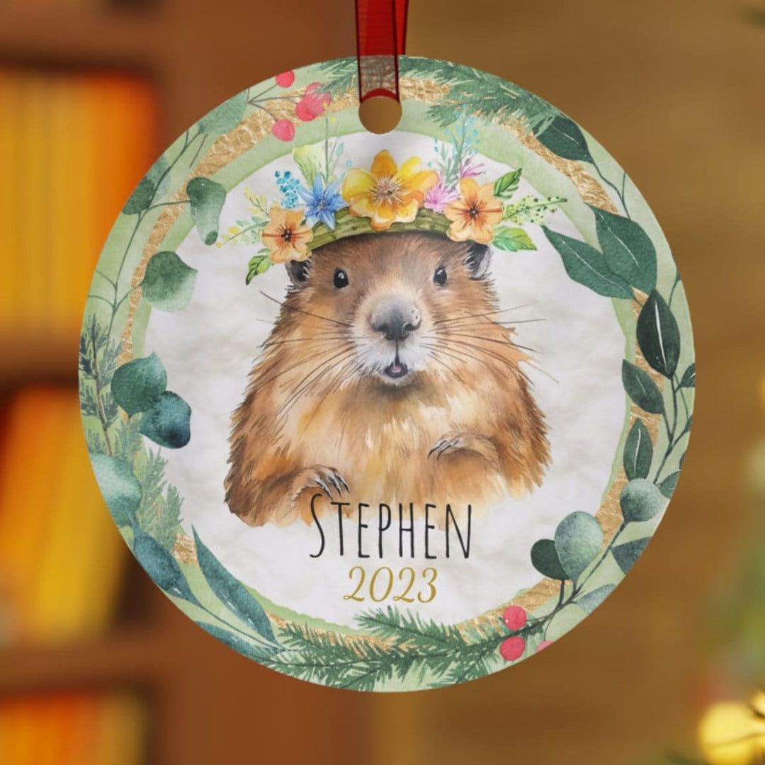 Beaver - Christmas Ornament, Ceramic, Funny Personalized, Tree Decoration 2