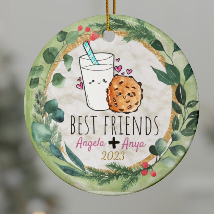 Best Friends BFF Friend - Christmas Ornament, Ceramic, Funny Personalized, Tree Decoration 1C