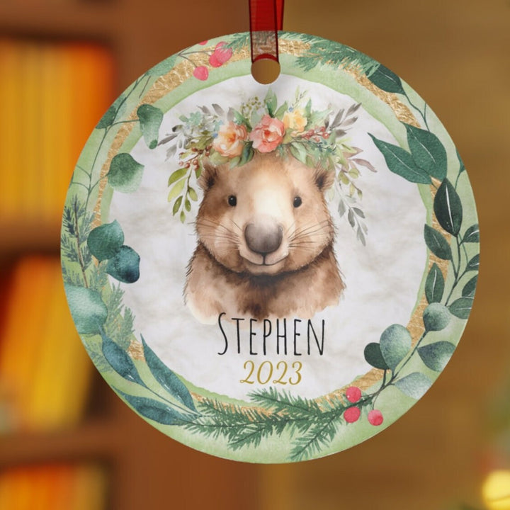 Wombat - Christmas Ornament, Ceramic, Funny Personalized, Tree Decoration