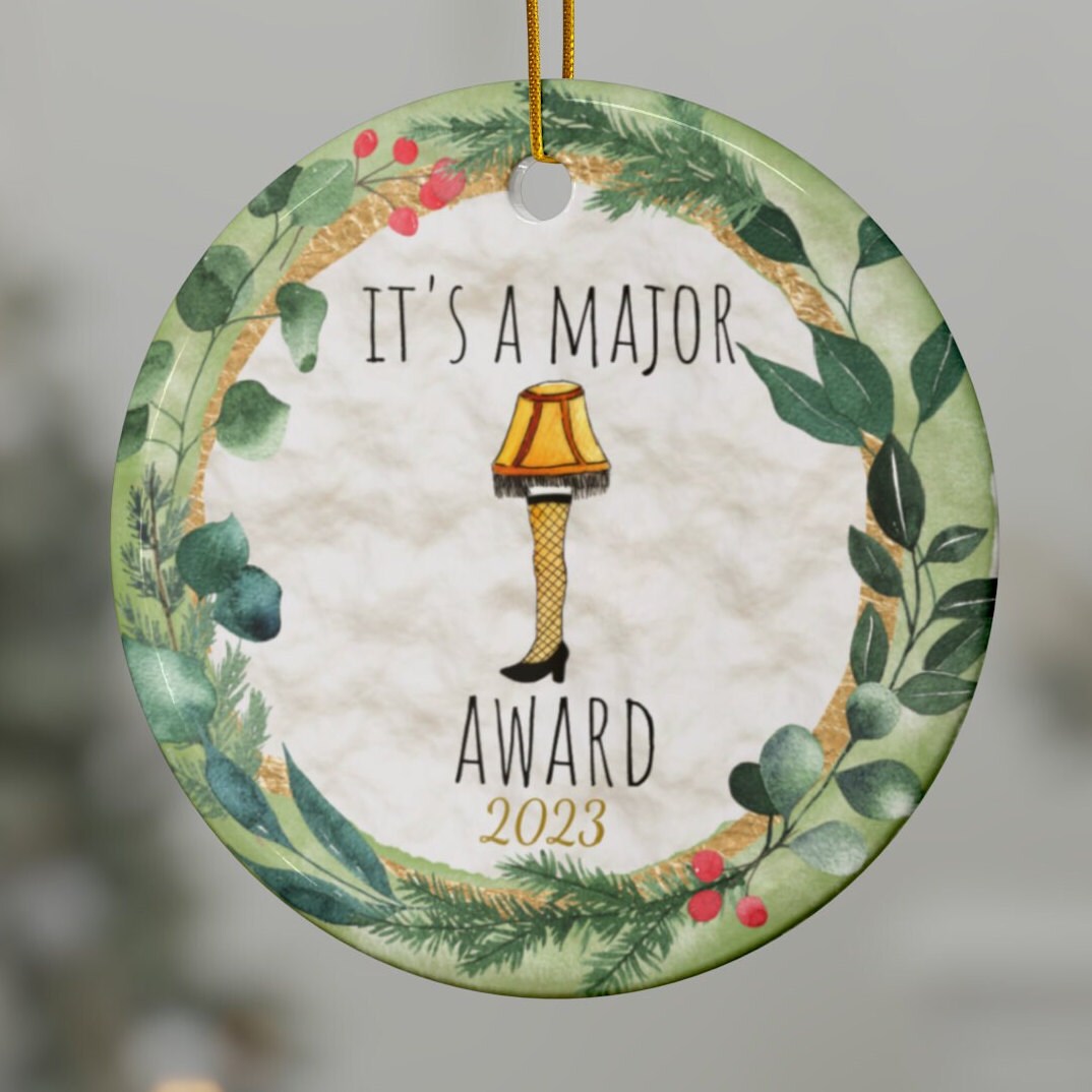 Leg Lamp - Christmas Ornament, Ceramic, Funny Personalized, Tree Decoration