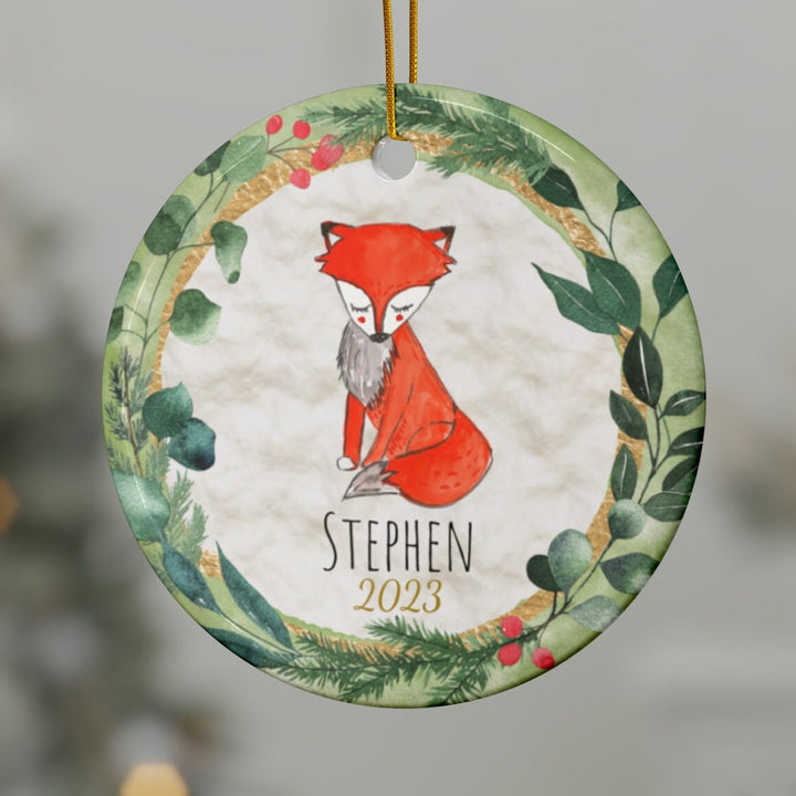 Fox - Christmas Ornament, Ceramic, Funny Personalized, Tree Decoration 1