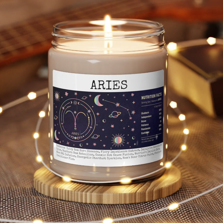 Aries - 9oz Soy Candle, Birthday,  Friend, Birthday Gift, Men Women