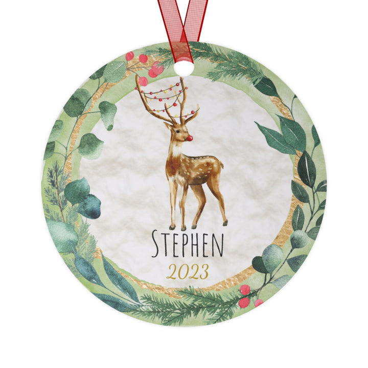 Rudolph - Christmas Ornament, Ceramic, Funny Personalized, Tree Decoration