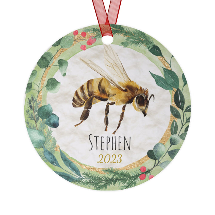 Bee - Christmas Ornament, Ceramic, Funny Personalized, Tree Decoration