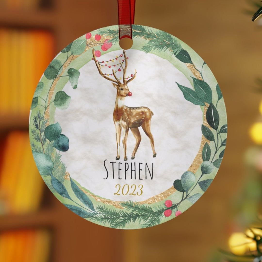 Rudolph - Christmas Ornament, Ceramic, Funny Personalized, Tree Decoration