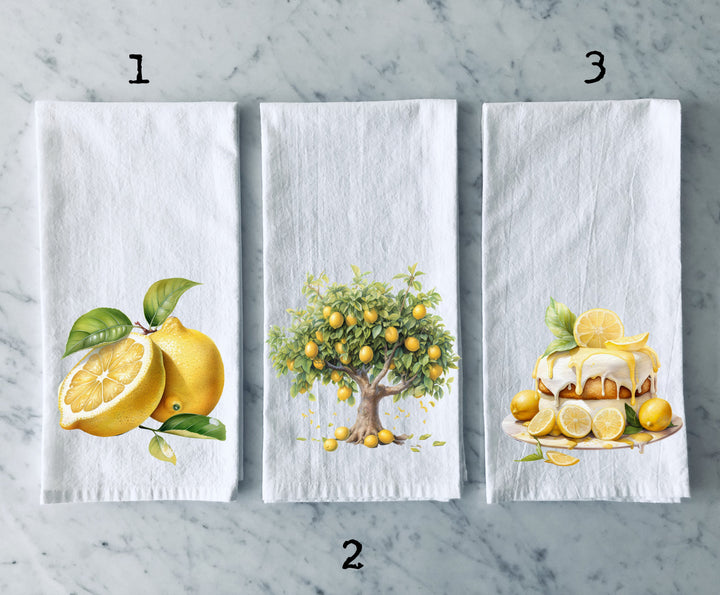 Lemon Spring - Kitchen Tea Towel, Hand Dish, Housewarming, Funny, Friend, Gift 1B