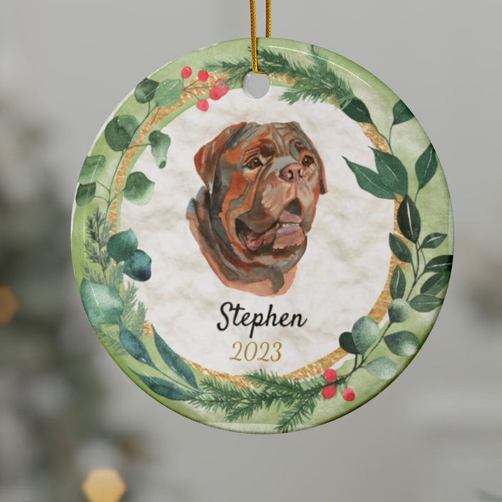 Bullmastiff Dog - Christmas Ornament, Ceramic, Funny Personalized, Tree Decoration