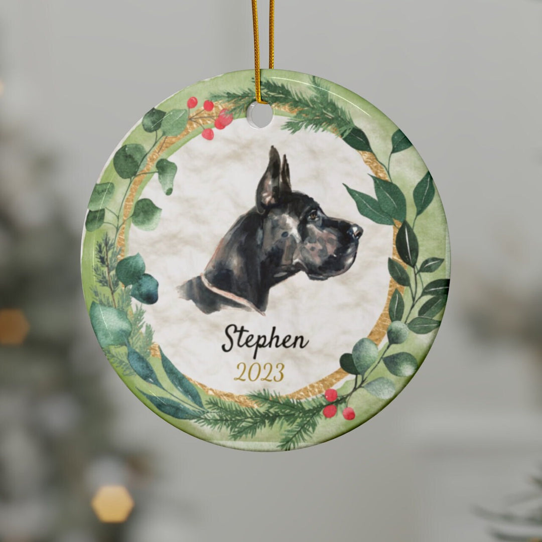 Great Dane - Christmas Ornament, Ceramic, Funny Personalized, Tree Decoration