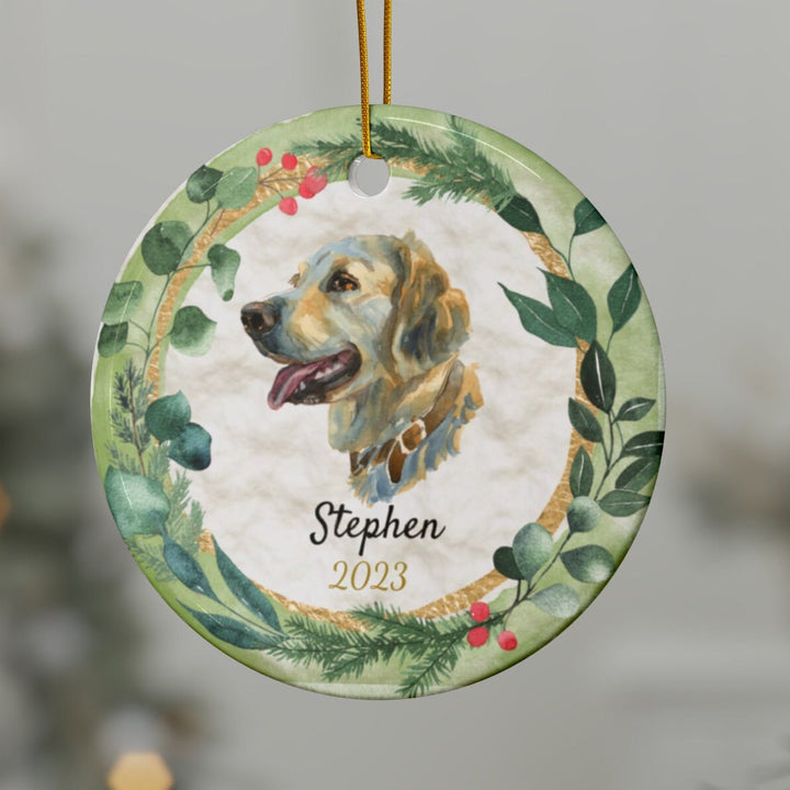 Golden Retriever - Christmas Ornament, Ceramic, Funny Personalized, Tree Decoration