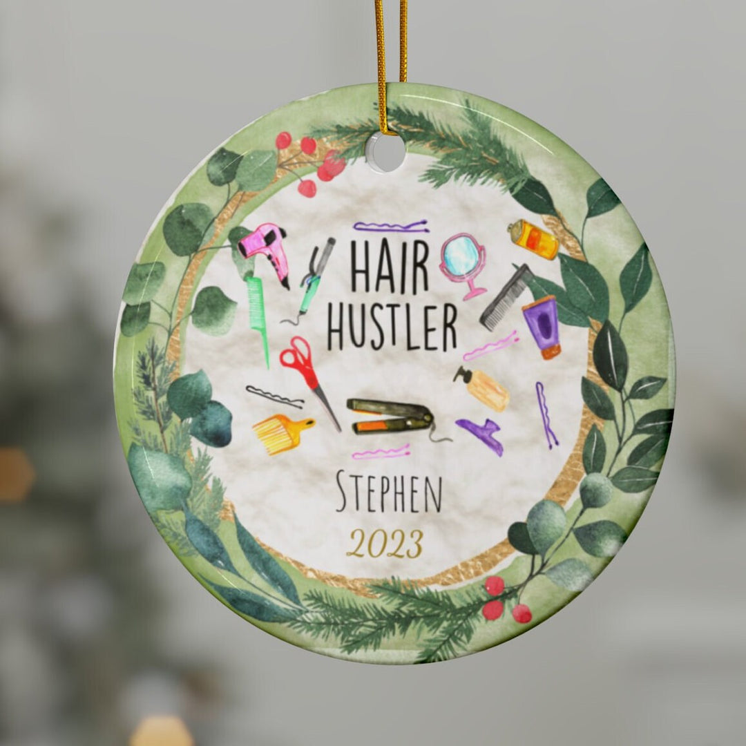 Hair Salon - Christmas Ornament, Ceramic, Funny Personalized, Tree Decoration