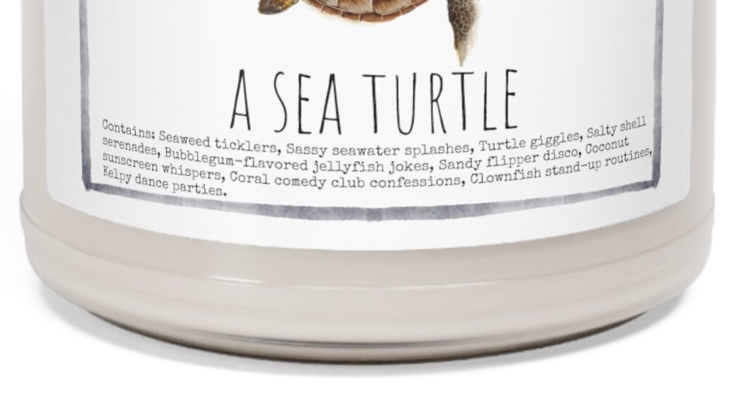 Sea Turtle - 9oz Soy Candle, Birthday,  Friend, Birthday Gift, Men Women