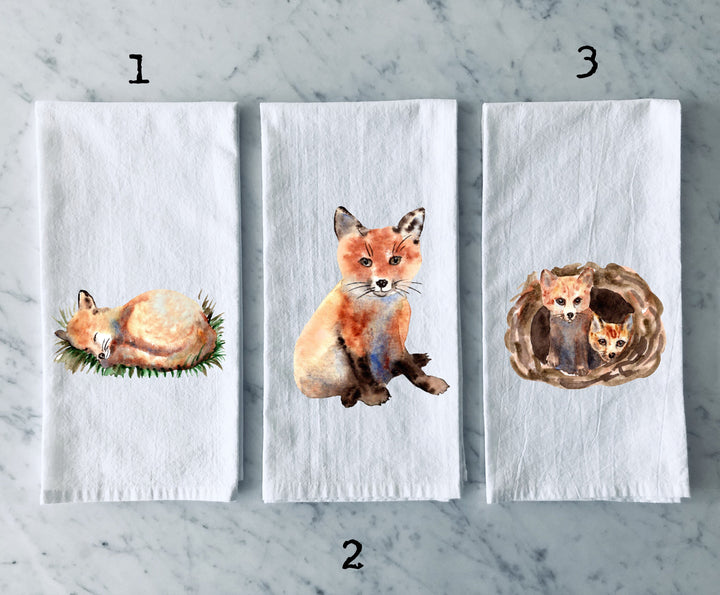 Fox - Kitchen Tea Towel, Hand Dish, Housewarming, Funny, Friend, Gift