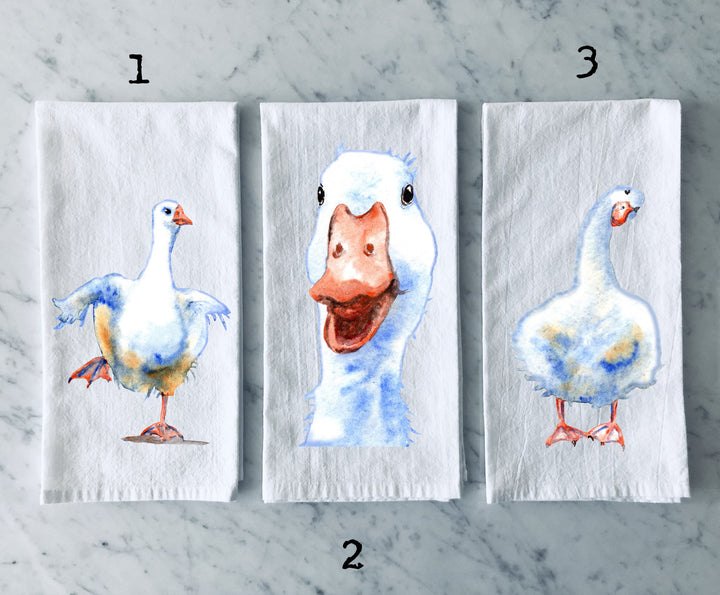 Goose Geeese - Kitchen Tea Towel, Hand Dish, Housewarming, Funny, Friend, Gift