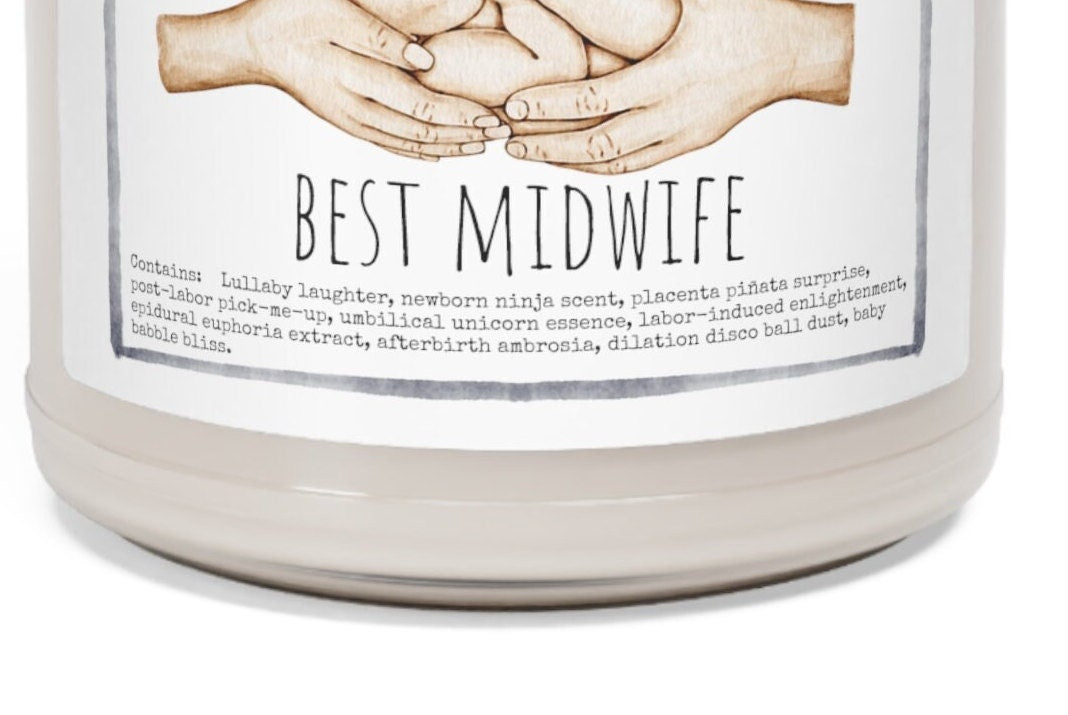 Midwife - 9oz Soy Candle, Birthday,  Friend, Birthday Gift, Men Women