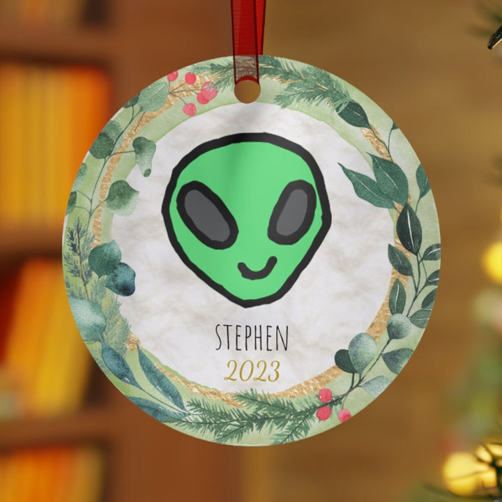 Alien - Christmas Ornament, Ceramic, Funny, Cute, Personalized, Tree Decoration