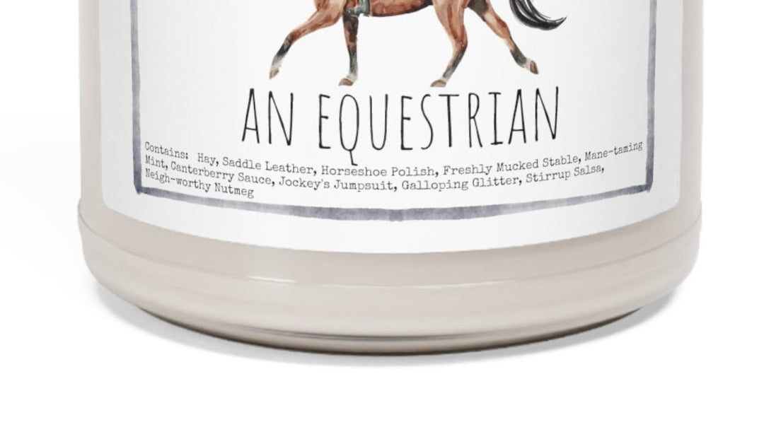 Horse Equestrian - 9oz Soy Candle, Birthday,  Friend, Birthday Gift, Men Women