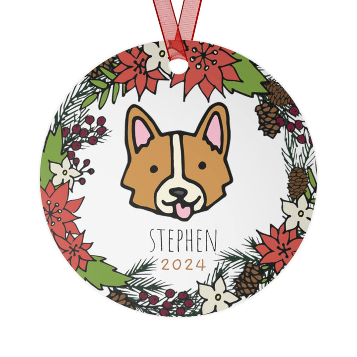 Corgi DogConstruction - Christmas Ornament, Ceramic, Funny Personalized, Tree Decoration