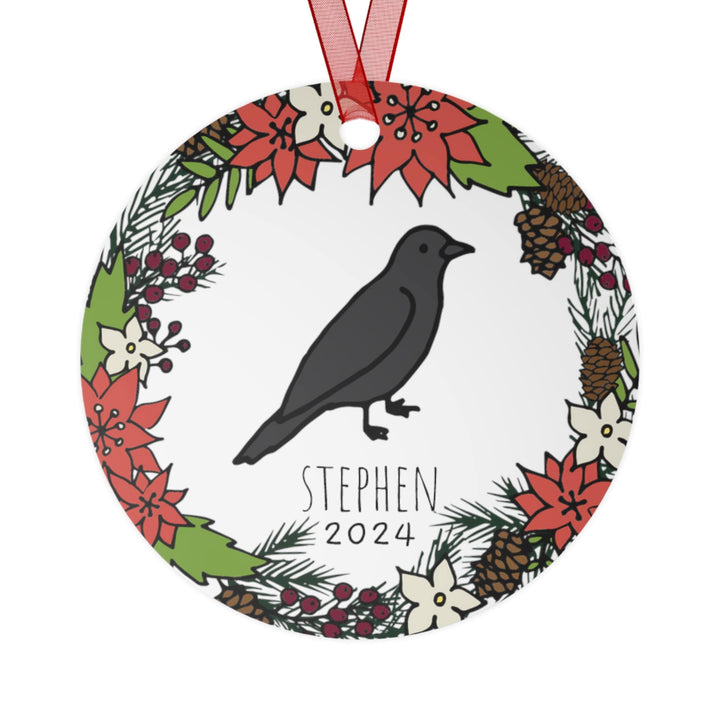 Raven - Christmas Ornament, Ceramic, Funny Personalized, Tree Decoration