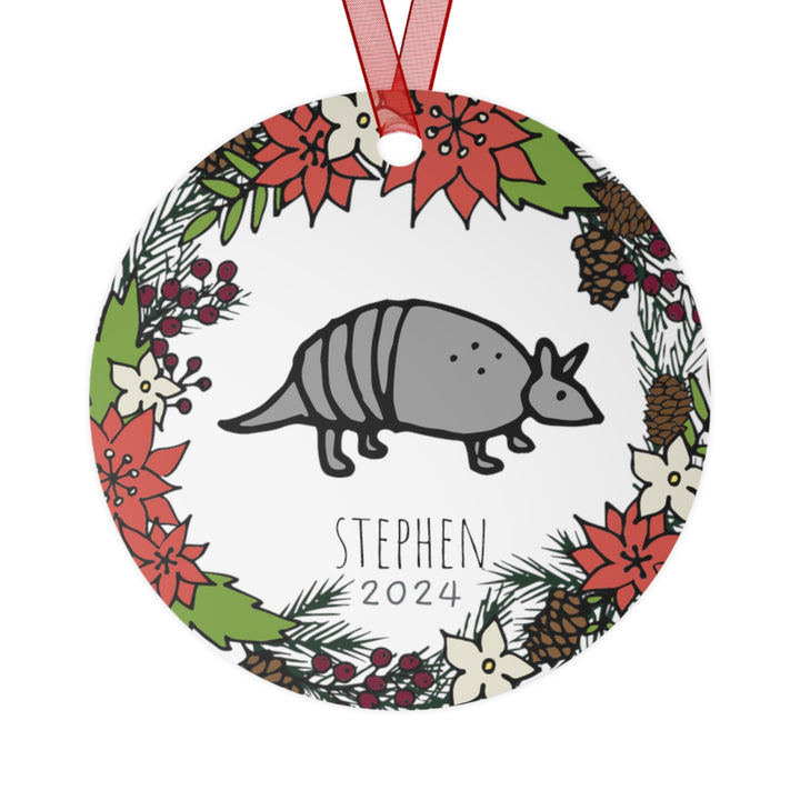 Armadillo - Christmas Ornament, Ceramic, Funny Personalized, Tree Decoration