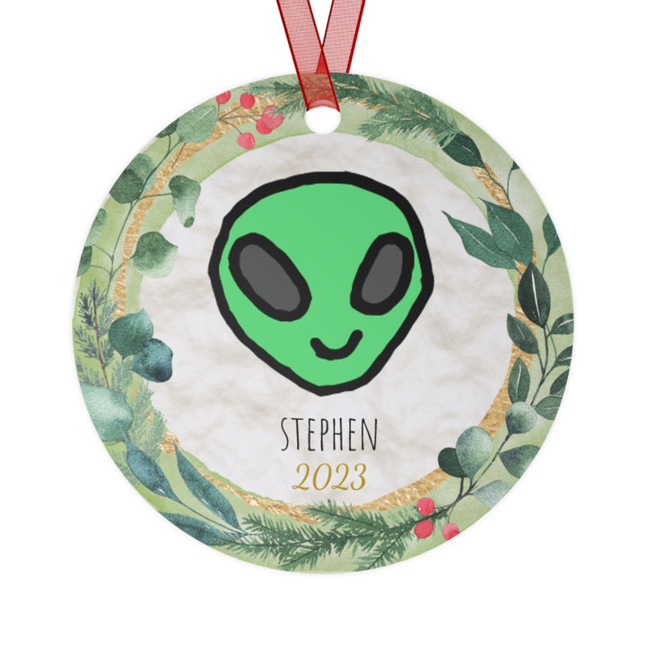 Alien - Christmas Ornament, Ceramic, Funny, Cute, Personalized, Tree Decoration