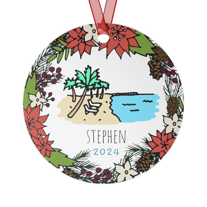 Beach - Christmas Ornament, Ceramic, Funny Personalized, Tree Decoration