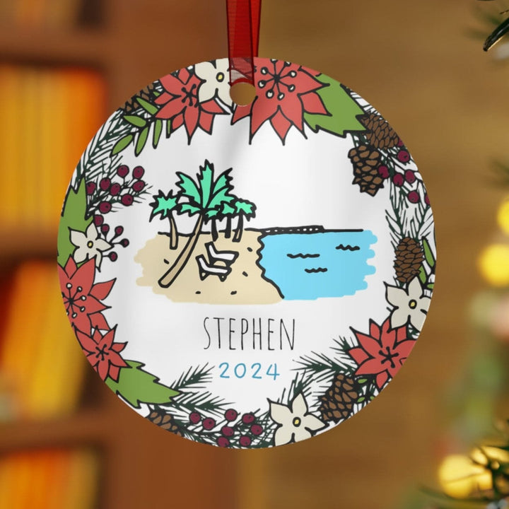 Beach - Christmas Ornament, Ceramic, Funny Personalized, Tree Decoration