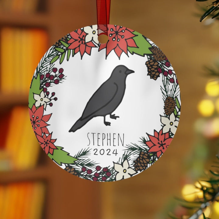 Raven - Christmas Ornament, Ceramic, Funny Personalized, Tree Decoration