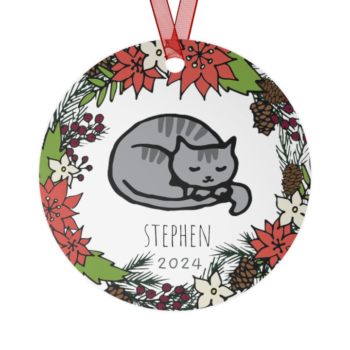 Cat- Christmas Ornament, Ceramic, Funny Personalized, Tree Decoration 1A