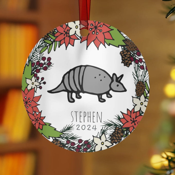 Armadillo - Christmas Ornament, Ceramic, Funny Personalized, Tree Decoration